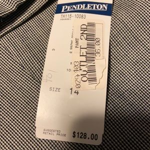 Pendleton size 14 dress slacks. Black and white.